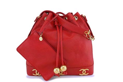 red chanel bucket bag|chanel drawstring bag 2020.